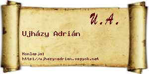 Ujházy Adrián névjegykártya