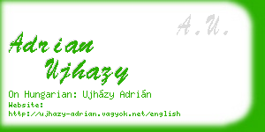 adrian ujhazy business card