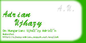 adrian ujhazy business card